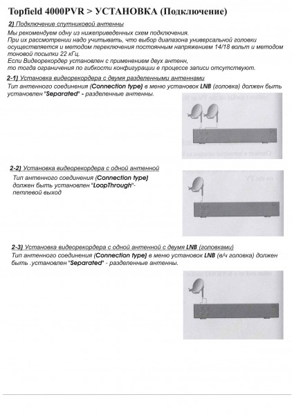Инструкция по эксплуатации приставки Topfield TF 4000 PVR - стр.11