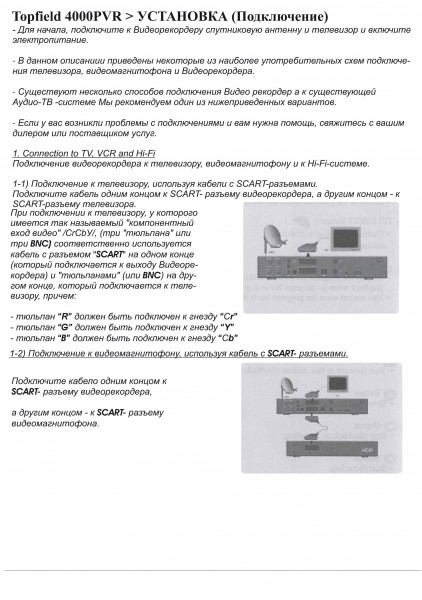 Инструкция по эксплуатации ресивера Topfield TF 4000 PVR - стр.9