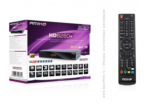 Пульт дистанционного управления спутниковый ресивер Amiko HD8260+ обзор