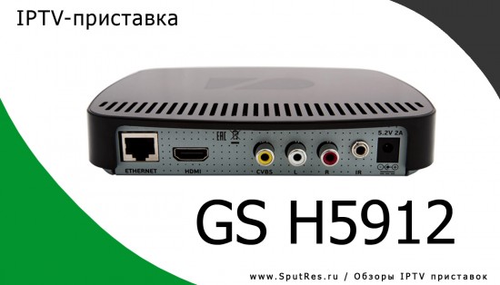 Задняя панель IPTV-приставки GS H5912