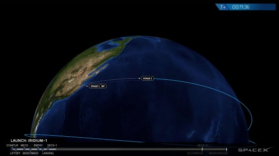 Falcon 9 была запущена по штатному расписанию, 14 января, в 20:54 по мск. Все прошло удачно, и уже через 8 минут первая ступень вернулась на плавучую платформу, которая находится в Тихом океане.