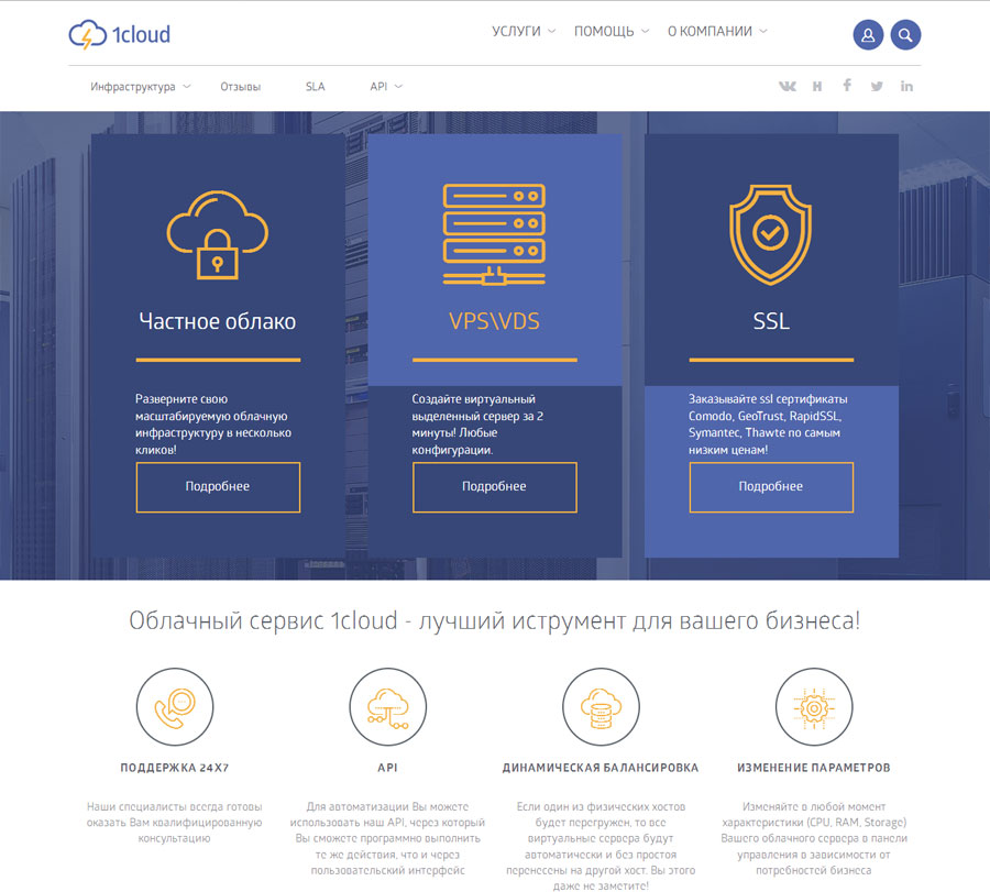 1cloud – облачный сервис для вашего бизнеса